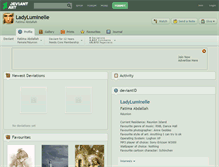 Tablet Screenshot of ladyluminelle.deviantart.com