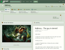 Tablet Screenshot of nobrony.deviantart.com