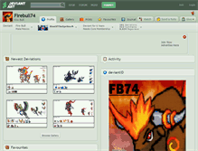 Tablet Screenshot of firebull74.deviantart.com
