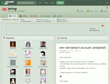 Tablet Screenshot of darlings.deviantart.com