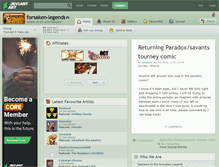 Tablet Screenshot of forsaken-legends.deviantart.com