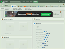 Tablet Screenshot of neon.deviantart.com