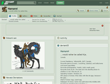Tablet Screenshot of namarei.deviantart.com
