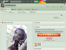 Tablet Screenshot of hellokittydemon.deviantart.com