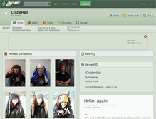 Tablet Screenshot of craziehats.deviantart.com