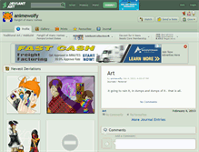 Tablet Screenshot of animewolfy.deviantart.com