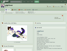 Tablet Screenshot of catgirllover.deviantart.com