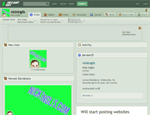 Tablet Screenshot of nickinglis.deviantart.com