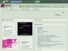 Tablet Screenshot of maninja.deviantart.com