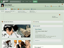 Tablet Screenshot of kuro-ikami.deviantart.com