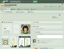 Tablet Screenshot of flyawaylittlebirdie.deviantart.com