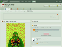 Tablet Screenshot of cherrythekitty.deviantart.com