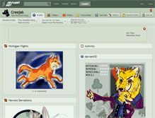 Tablet Screenshot of creejak.deviantart.com
