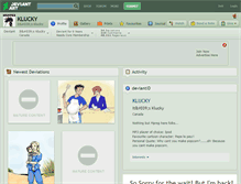 Tablet Screenshot of klucky.deviantart.com