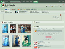 Tablet Screenshot of destinyislandgal.deviantart.com