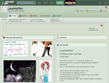 Tablet Screenshot of lonewolftori.deviantart.com