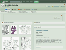Tablet Screenshot of da-mighty-lizzimba.deviantart.com