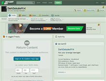 Tablet Screenshot of darkdaisuke914.deviantart.com