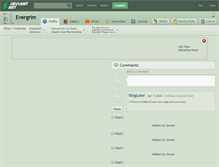 Tablet Screenshot of evergrim.deviantart.com