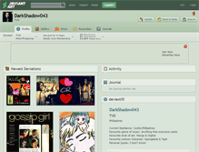 Tablet Screenshot of darkshadow043.deviantart.com