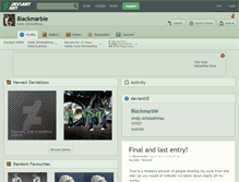 Tablet Screenshot of blackmarble.deviantart.com