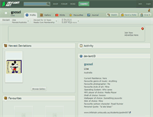 Tablet Screenshot of goosel.deviantart.com