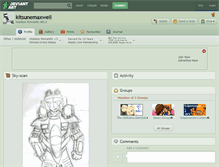 Tablet Screenshot of kitsunemaxwell.deviantart.com