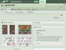 Tablet Screenshot of monstermouth.deviantart.com