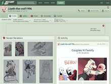 Tablet Screenshot of lizeth-the-wolf1996.deviantart.com