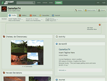 Tablet Screenshot of gamefan74.deviantart.com