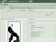 Tablet Screenshot of exit82.deviantart.com