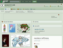 Tablet Screenshot of naruto-o-c-club.deviantart.com