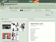 Tablet Screenshot of himekohimemiya1313.deviantart.com