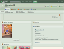 Tablet Screenshot of flutemonkey12.deviantart.com