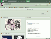 Tablet Screenshot of metalpink195.deviantart.com