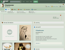 Tablet Screenshot of chloemonster.deviantart.com