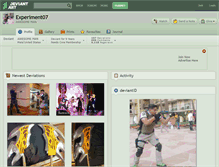 Tablet Screenshot of experiment07.deviantart.com