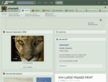 Tablet Screenshot of mhackett.deviantart.com