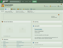 Tablet Screenshot of fuzzymodem.deviantart.com