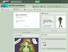 Tablet Screenshot of lets-play-community.deviantart.com
