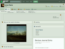 Tablet Screenshot of horse-flame.deviantart.com