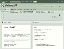 Tablet Screenshot of bellacupcake3218.deviantart.com