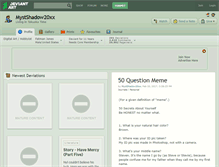 Tablet Screenshot of mystshadow20xx.deviantart.com