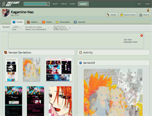 Tablet Screenshot of kagamine-nao.deviantart.com