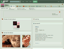 Tablet Screenshot of inbow.deviantart.com