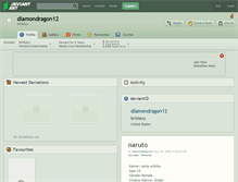 Tablet Screenshot of diamondragon12.deviantart.com