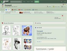 Tablet Screenshot of foxysquid.deviantart.com