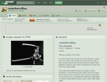 Tablet Screenshot of conanthewolfboy.deviantart.com