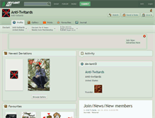 Tablet Screenshot of anti-twitards.deviantart.com