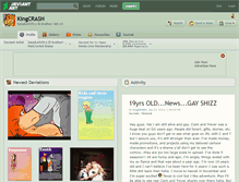 Tablet Screenshot of kingcrash.deviantart.com